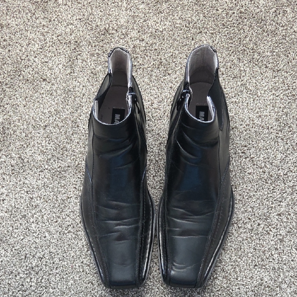 Steve Madden Black Leather Men's Boots